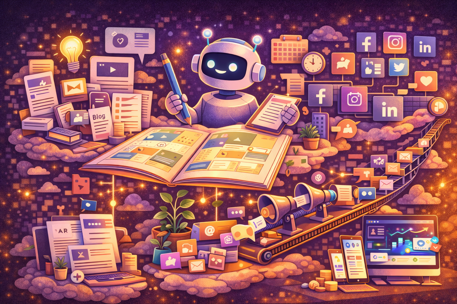 Social media content creation and scheduling