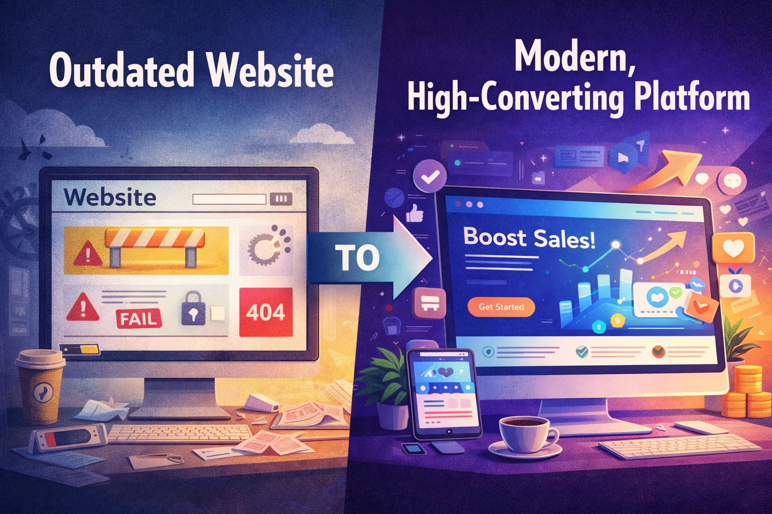 Outdated website to a modern, high-converting platform.