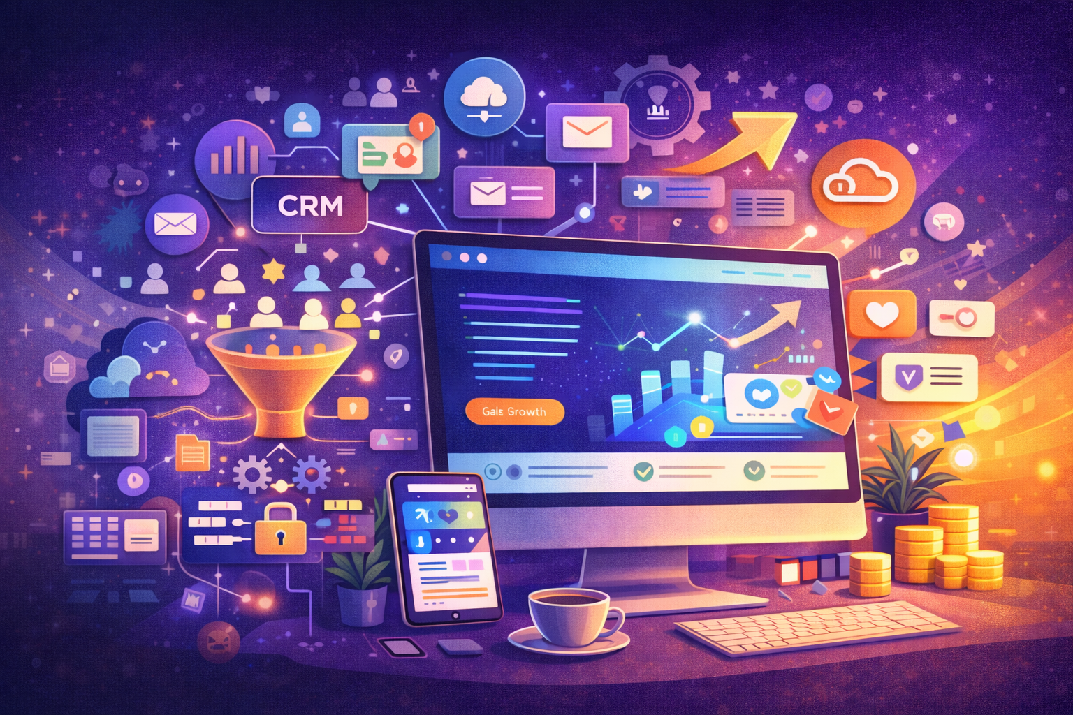 Modern website dashboard